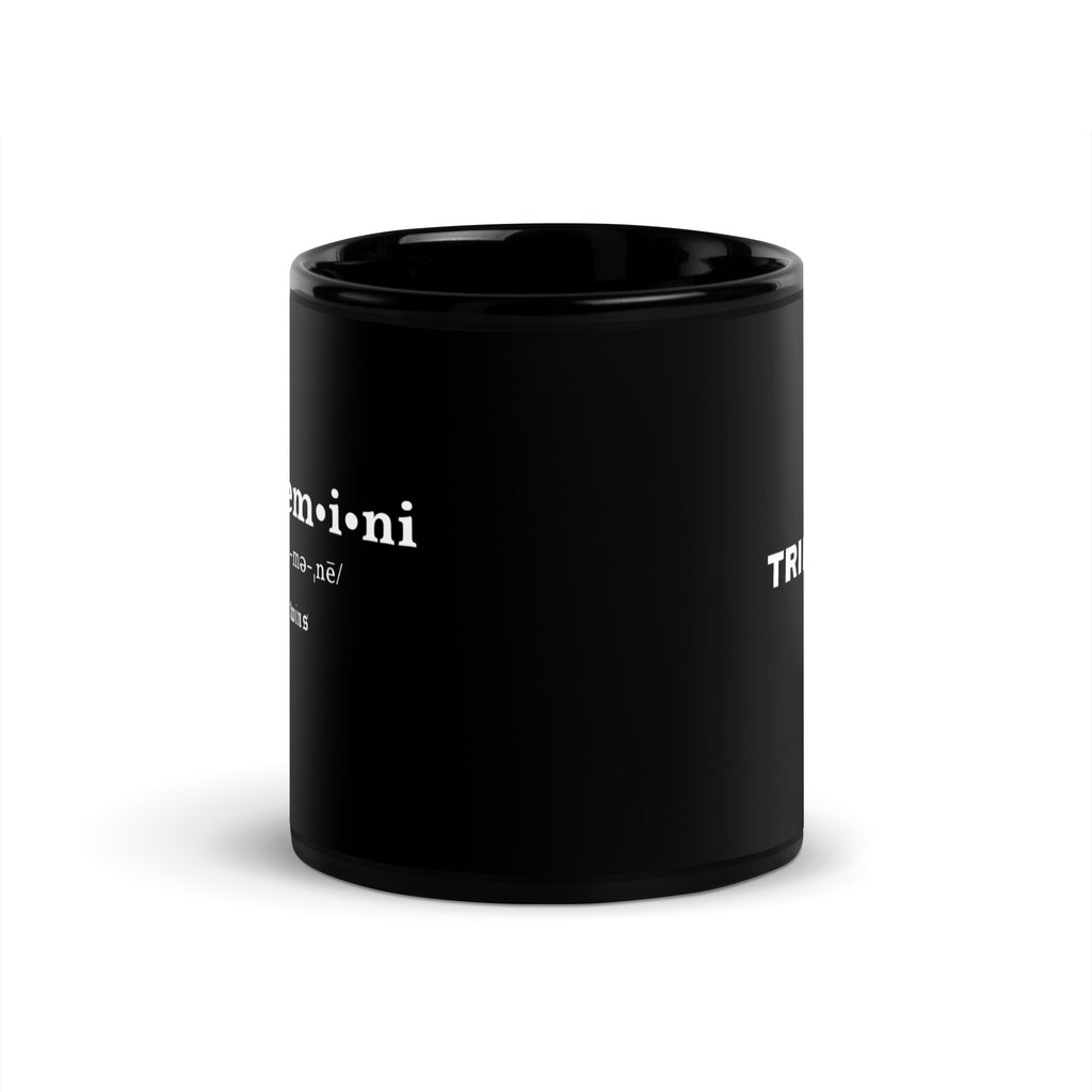 Gemini Black Glossy Mug